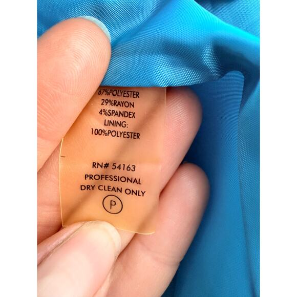 Calvin Klein Womens Dress Blue Aqua Sleeveless Pleated Bodice Knee Length Size 6 - Picture 10 of 11